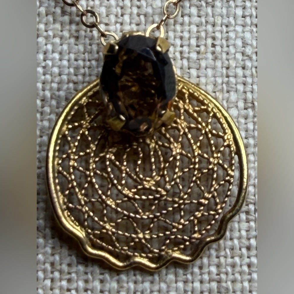 Vintage 12K Gold-Filled Filigree Necklace - Picture 10 of 15